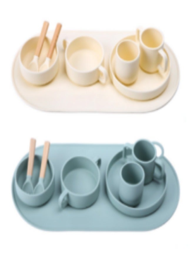 Eco Conscious BPA Free Suction Tableware Set for Kids Food Grade and Child Safe
