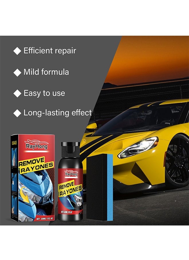 RAYHONG - Remove Rayones，Car Scratch Repair Nano Spray, Car Scratch Removal Spray, Paint Restorer Spray, Scratch and Swirl Remover, Ceram Coat Car Paint Sealant, Magic Scratch Remover for Cars, with Sponge (30ml) - Image 1