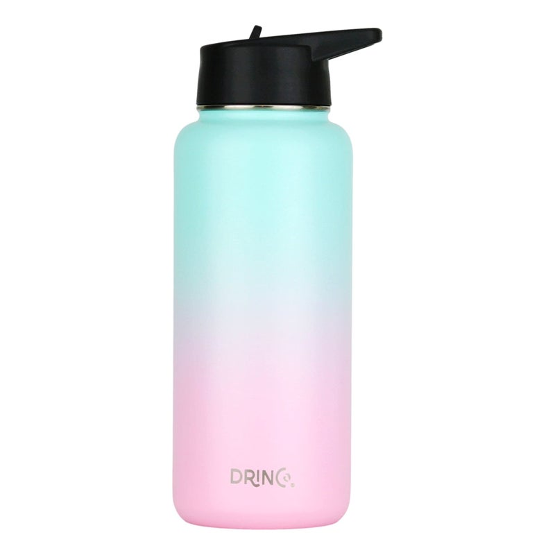 DRINCO Stainless Steel Water Bottle Spout Lid Vacuum Insulated Double Wall Water Bottle Wide Mouth (40oz 32oz 22oz 18oz 14oz) Leak Proof Keeps Cold or Hot (32 oz  32oz Macaron) - Image 2