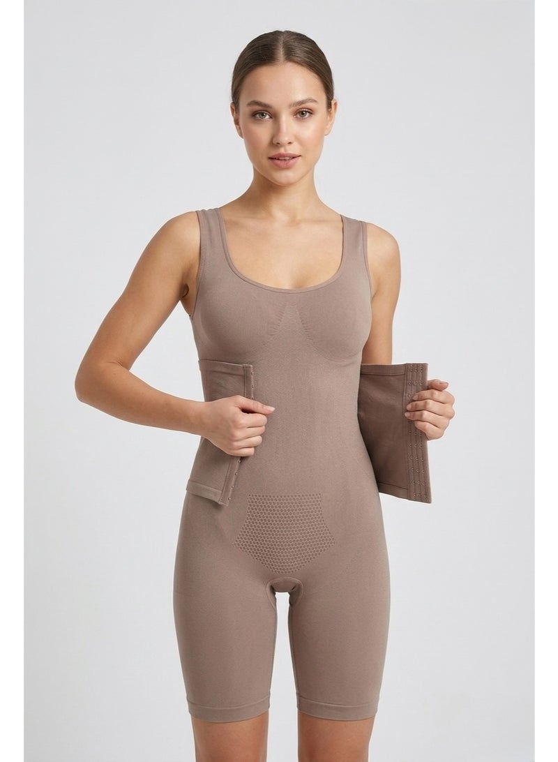 Women's Seamless Shaping Bodysuit with Tummy Control and Adjustable Hooks - Image 2