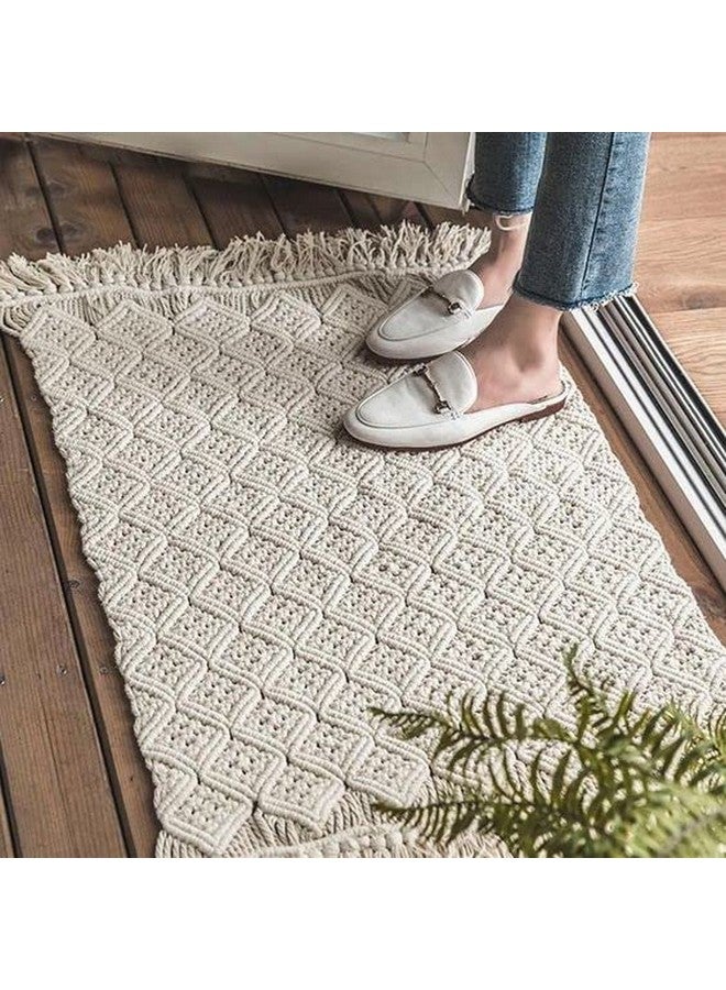 ACN Kohinoor ACN Kohinoor | Boho Doormat | Luxurious Footmat for Main Entrance | Indoor Boho Handmade Abstract Pattern Mat for Living Room, Home and Kitchen16 x 24 Inches | Pack of 1 Pcs (Style 02)  - Image 1