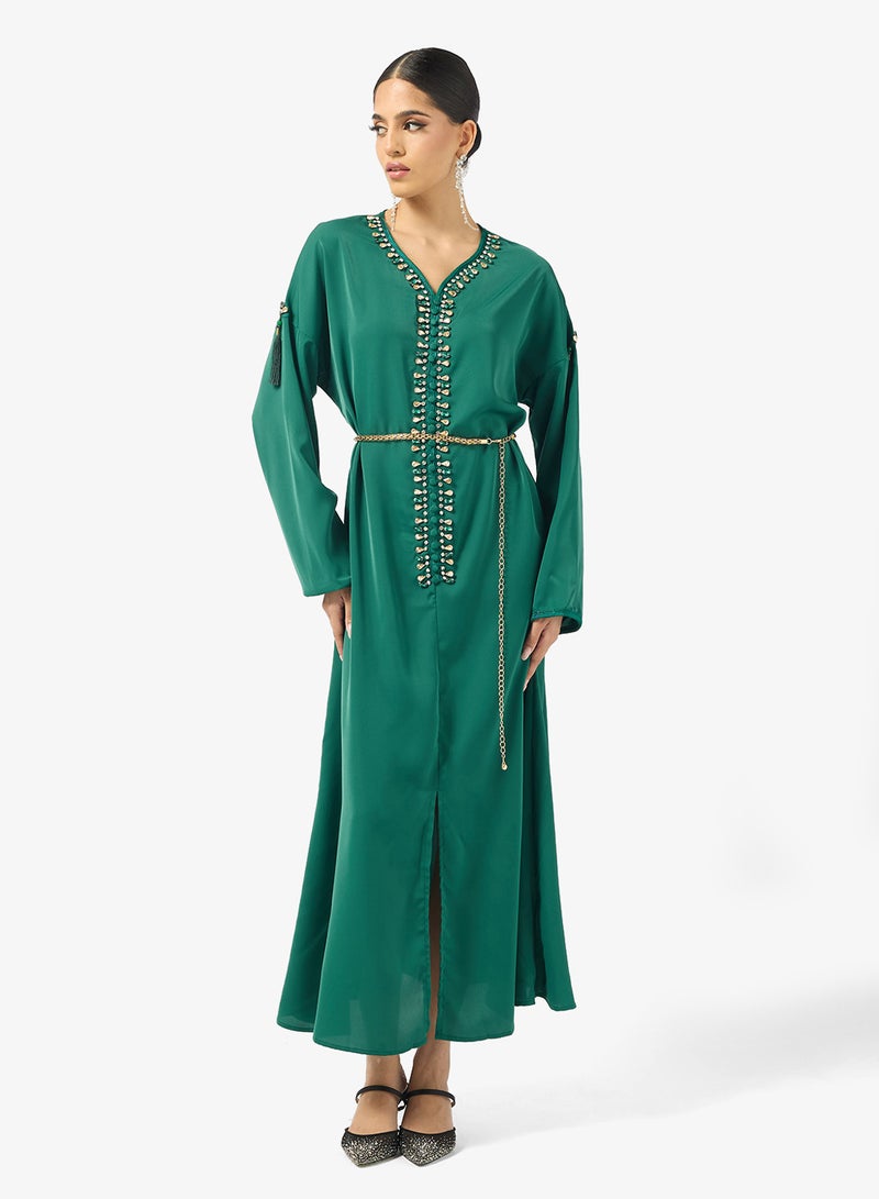 Khizana Embellished Jalabiya - Image 4