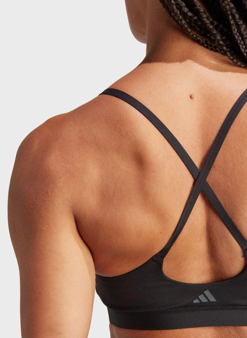 Adidas All Me Ls Bra Black Training Bra For Women Xsab