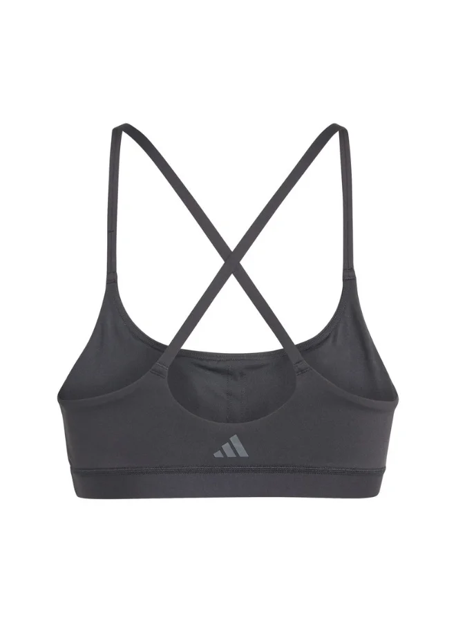 Adidas All Me Ls Bra Black Training Bra For Women Xsab