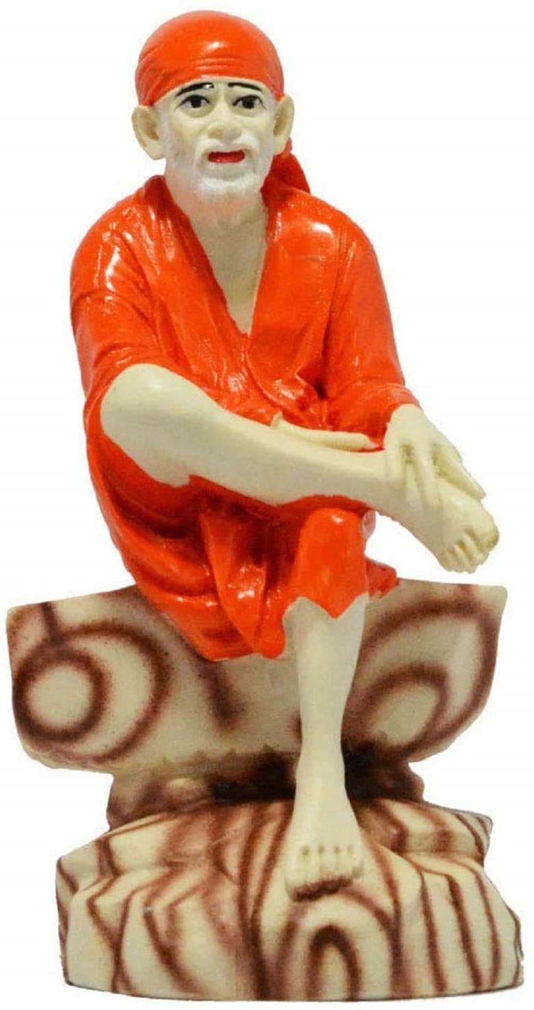 Sahishnu Online And Marketing Sahishnu Online And Marketing Sai Baba Mini Statue Mini Sai Baba for HomeCar Decor 