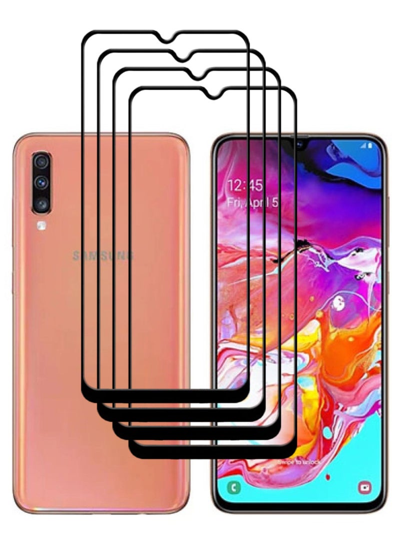 ACLIX 4 Pieces Antistatic ESD Dustproof Premium Quality High Definition Tempered Glass Screen Protector Designed For Samsung Galaxy A70 - Image 1