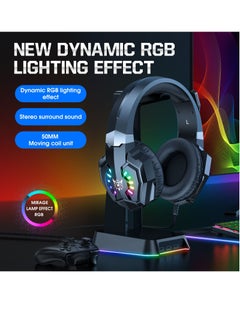 onikuma X32 RGB Noise Cancelling Wired Headphones Gaming Headset  - Image 2