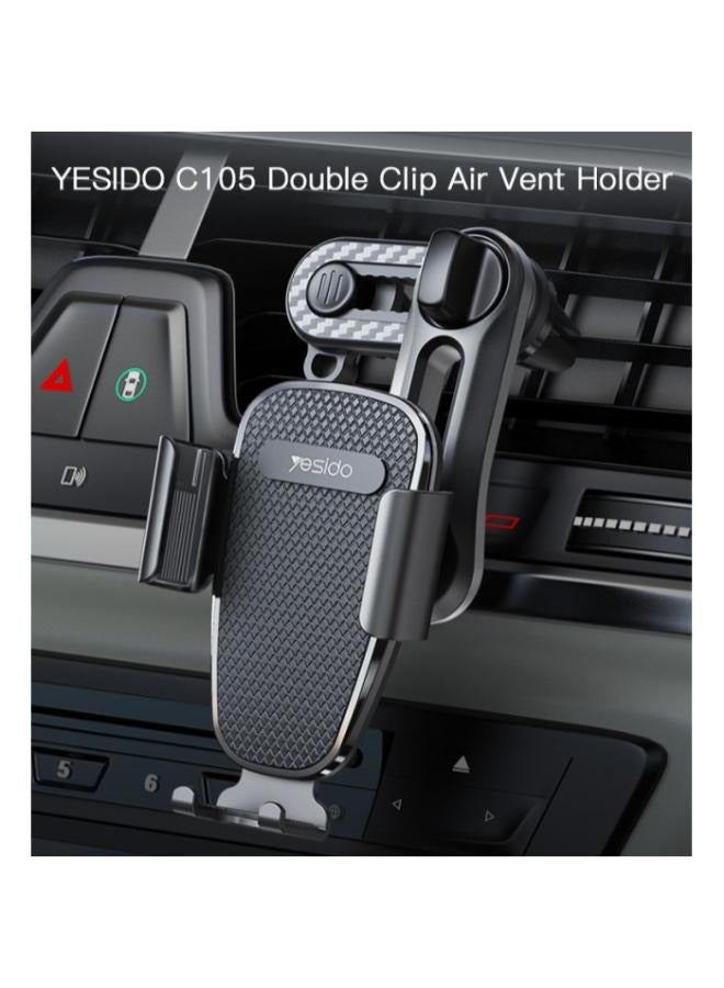 يسيدو حامل الهاتف المحمول C105 العالمي 720بفتحة تهوية السيارة بمشبك تعليق الجاذبية - Image 2