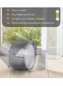 Excefore Window Screen Repair Kit, 2 Pcs Strong Adhesive & Waterproof Fiberglass Covering Mesh Tape  - Image 2
