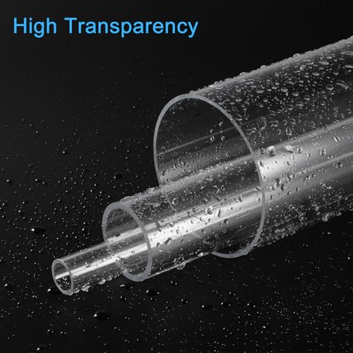 MECCANIXITY Plastic Pipe Rigid Polycarbonate Round Tube Clear 0.16"(4mm) ID 0.23"(6mm) OD 9.6" (245mm) High Impact for Lighting, Models, Water Plumbing, Pack of 5 - Image 5