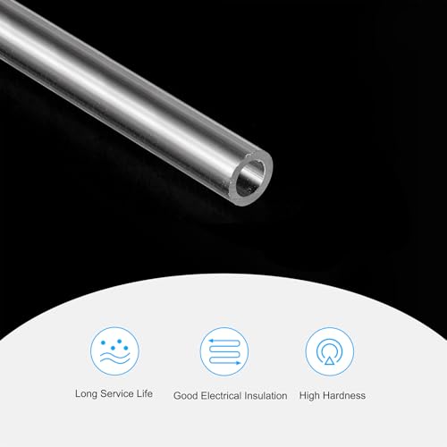 MECCANIXITY Plastic Pipe Rigid Polycarbonate Round Tube Clear 0.16"(4mm) ID 0.23"(6mm) OD 9.6" (245mm) High Impact for Lighting, Models, Water Plumbing, Pack of 5 - Image 3