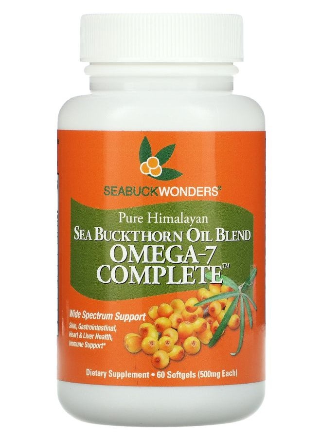 seabuckwonders - Omega-7 Complete Sea Buckthorn Oil Blend 500 mg 60 Softgels - Image 1