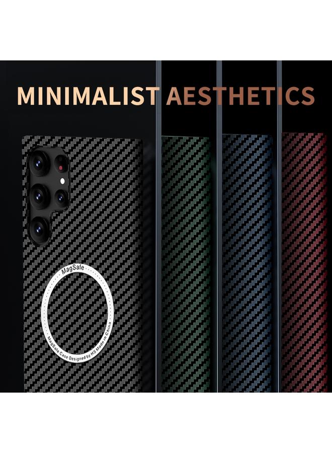 اس-توب جراب لهاتف Samsung Galaxy S23 Ultra 5G مصنوع من ألياف الكربون مع جراب مغناطيسي MagSafe - Image 4