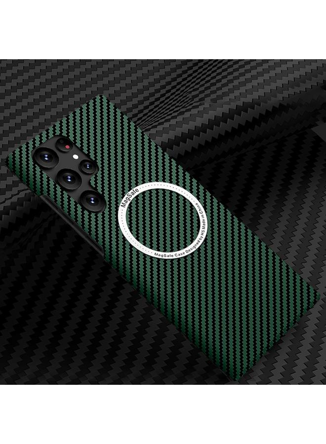 اس-توب جراب لهاتف Samsung Galaxy S23 Ultra 5G مصنوع من ألياف الكربون مع جراب مغناطيسي MagSafe - Image 1