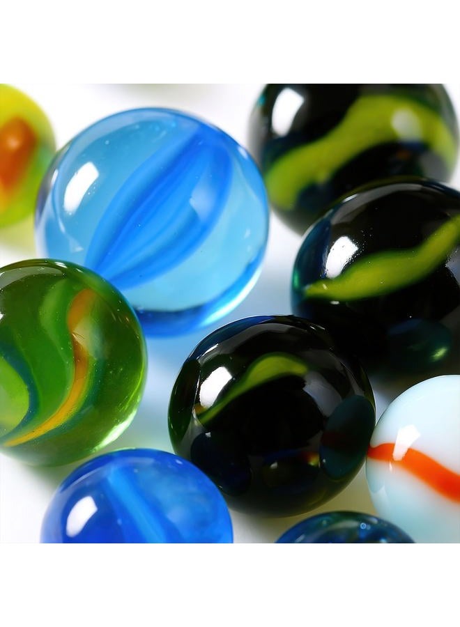 POPLAY Colorful Glass Marbles, 0.6inch Marbles Bulk for Kids Marble Games,DIY and Home Decoration - Image 5