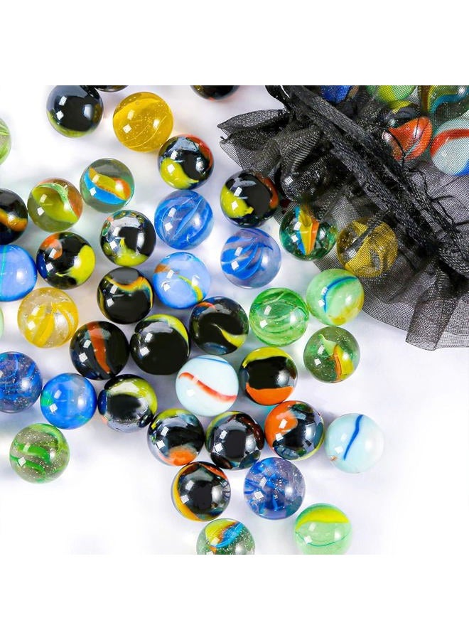 POPLAY Colorful Glass Marbles, 0.6inch Marbles Bulk for Kids Marble Games,DIY and Home Decoration - Image 1