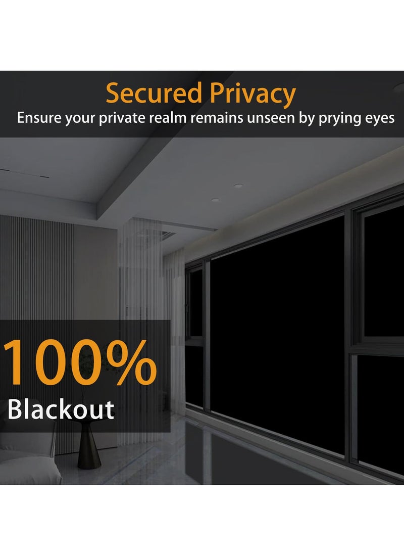 KYD Blackout Blind, Portable Blackout Blinds Stick On Window No Drill, 420D Black Out Fabric Portable Blackout Blinds Blackout Material Blinds Blackout 145 * 300cm  - Image 4
