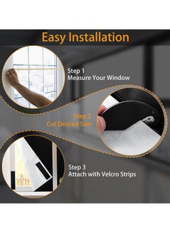 KYD Blackout Blind, Portable Blackout Blinds Stick On Window No Drill, 420D Black Out Fabric Portable Blackout Blinds Blackout Material Blinds Blackout 145 * 300cm  - Image 5