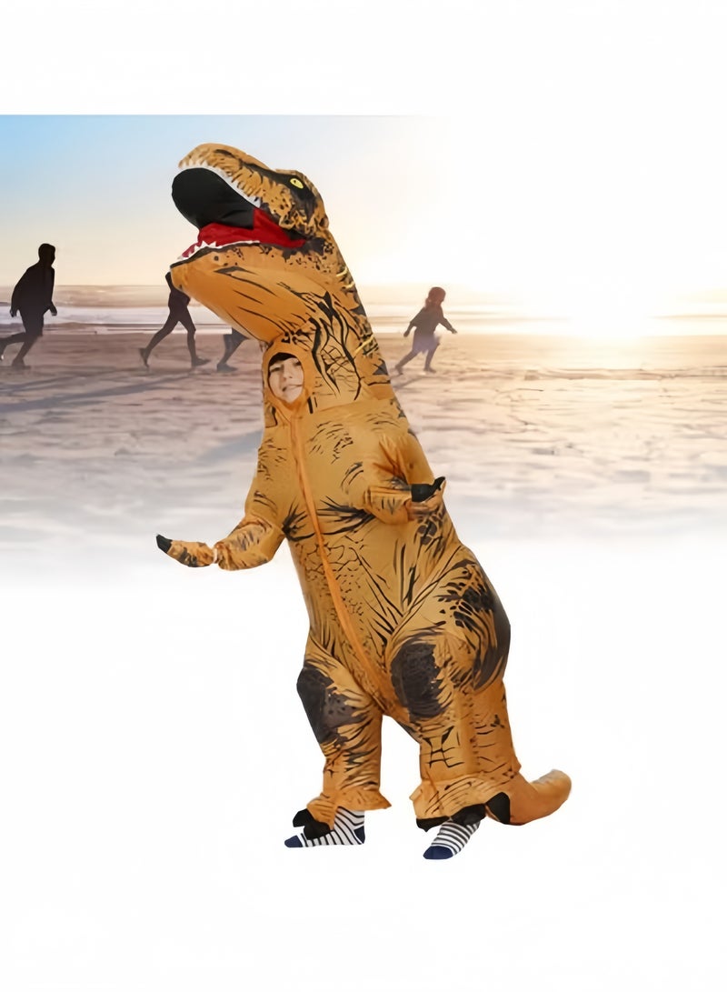 GGEROU Children Inflatable T-Rex Dinosaur Mascot Costume Party Festival Park Cosplay Clothing for 1.2-1.4m Kids - Image 2