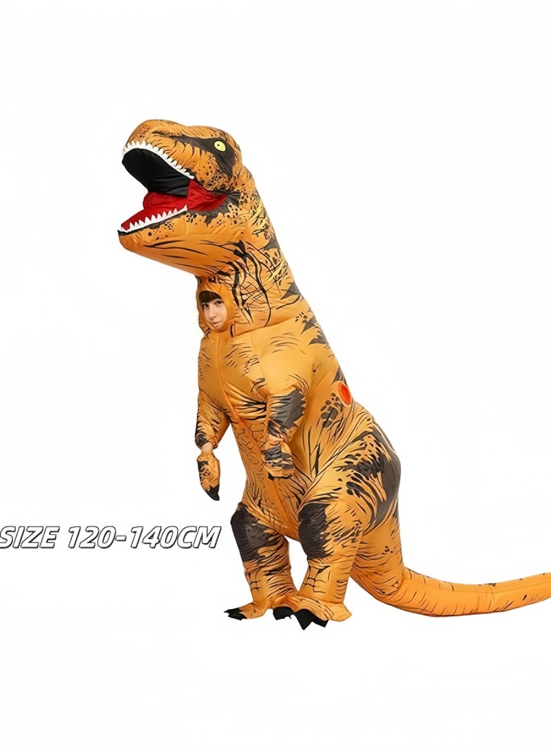 GGEROU Children Inflatable T-Rex Dinosaur Mascot Costume Party Festival Park Cosplay Clothing for 1.2-1.4m Kids - Image 3