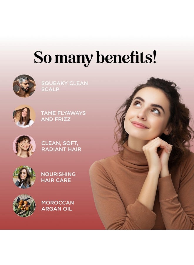 مايبل هوليستكس شامبو وبلسم بزيت الأرجان للشعر الجاف - مجموعة شامبو وبلسم خالية من البارابين والكبريتات للشعر الجاف المجعد والعناية بالتجعيدات والأطراف المتقصفة - مجموعة شامبو وبلسم مرطب بزيت الأرجان - Image 2