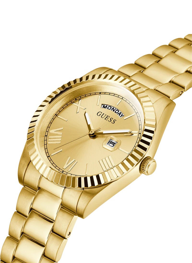 GUESS ساعة يد رجالية تناظرية من الفولاذ المقاوم للصدأ - GW0265G2 - 42 مم - Image 3