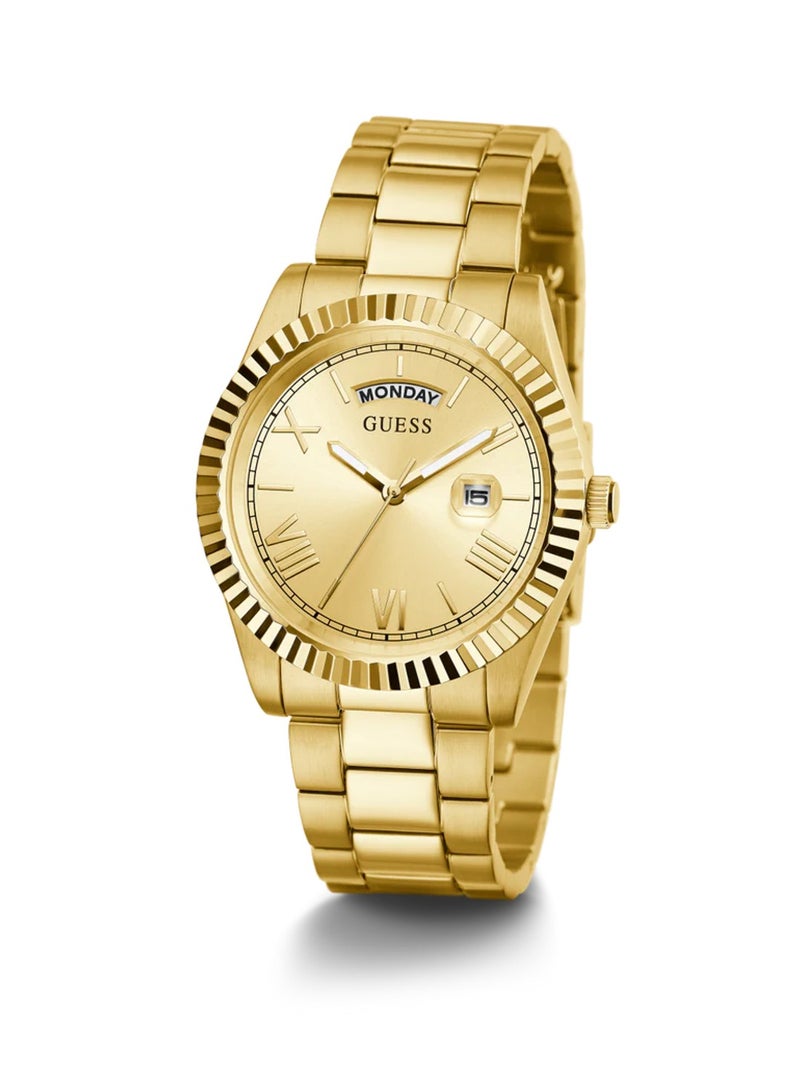 GUESS ساعة يد رجالية تناظرية من الفولاذ المقاوم للصدأ - GW0265G2 - 42 مم - Image 5