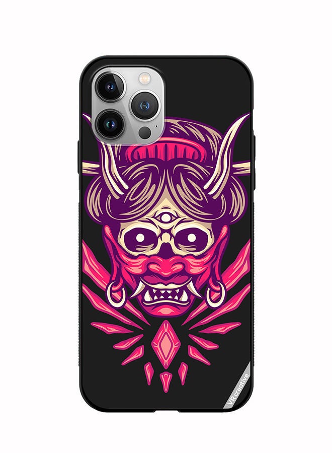 Protective Case Cover For Apple iPhone 12 Pro Max Oni Geisha Design Multicolour