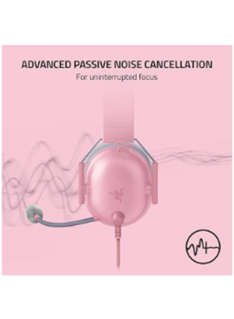 Razor RAZER BlackShark V2 X Gaming Headset, 7.1 Surround Sound Capable, TriForce 50mm Drivers, 3.5mm Jack, Breathable Memory Foam Cushion, For PC, PS4, Nintendo Switch, Quartz Pink | RZ04-03240800-R3M1 - Image 4
