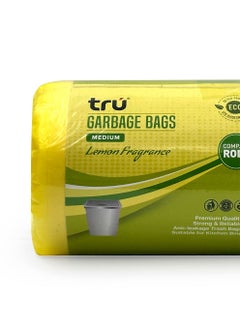 Tru Lemon Scented Garbage Bags Compact Roll 60x90cm 30 Gallon ( 20pc x 3 Rolls ) 60 bags  - Image 3