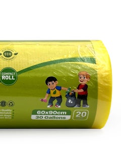 Tru Lemon Scented Garbage Bags Compact Roll 60x90cm 30 Gallon ( 20pc x 3 Rolls ) 60 bags  - Image 4