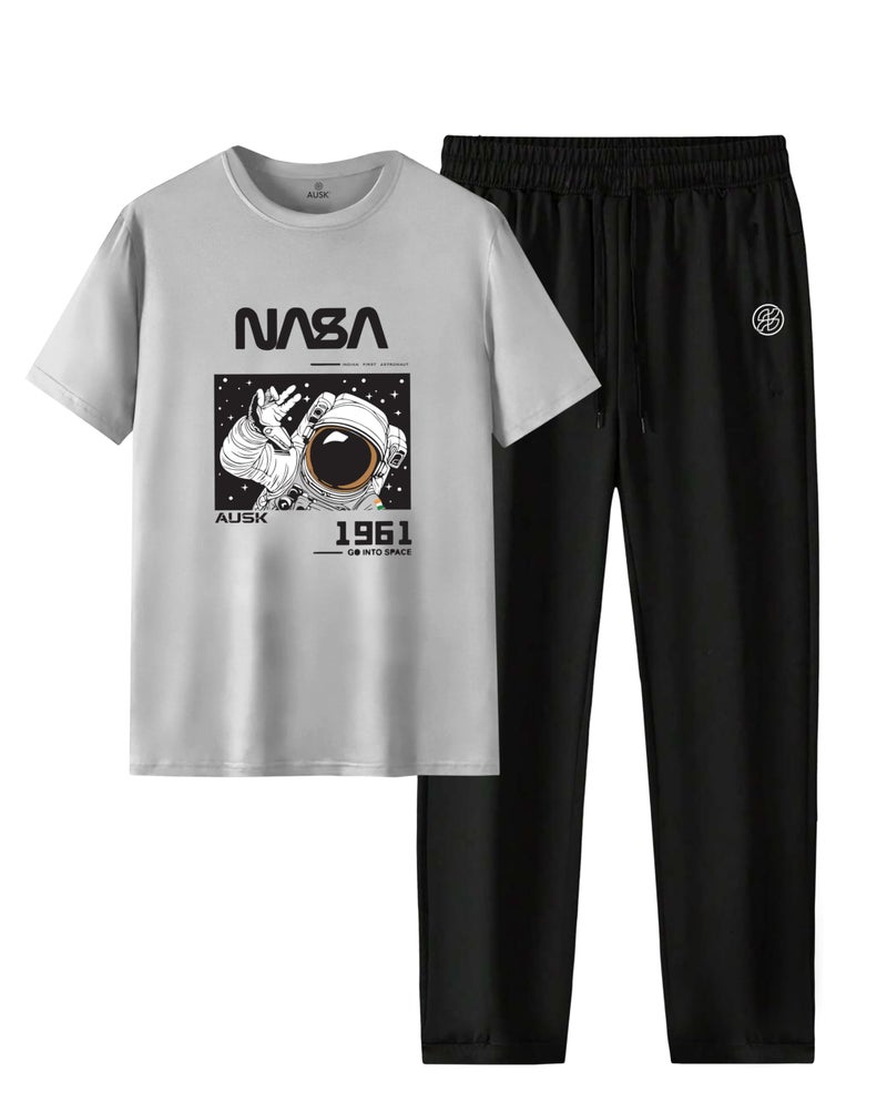 AUSK Men Printed Casual Cords set with Oversized T-shirt & Trouser for Mens - Image 1