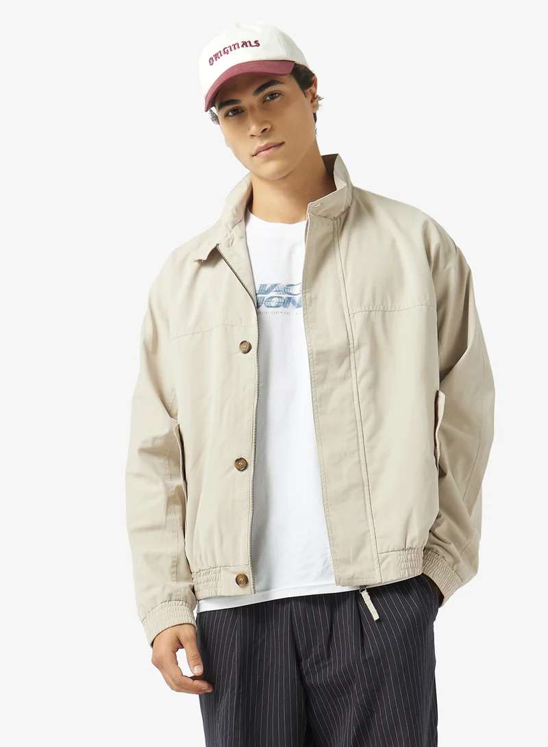 Casual Stand Collar Bomber Jacket