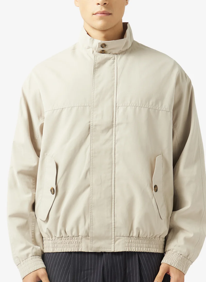 JACK & JONES String Casual Stand Collar Bomber Jacket for Men | Best Price UAE