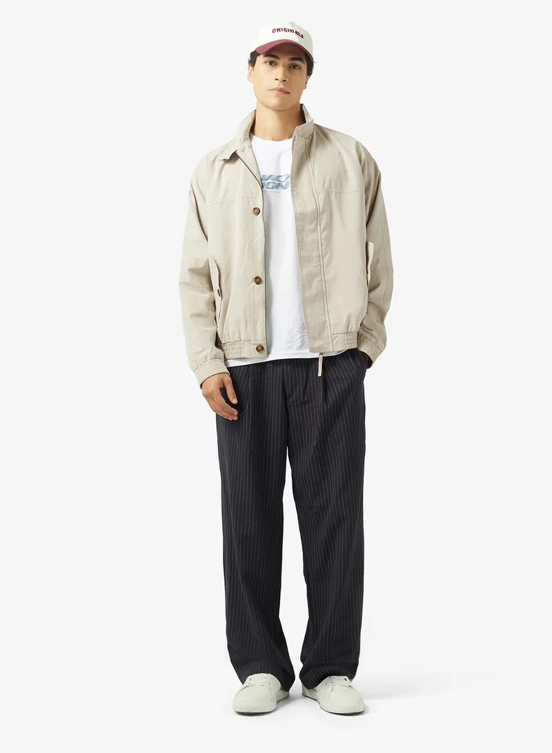 JACK & JONES String Casual Stand Collar Bomber Jacket for Men | Best Price UAE