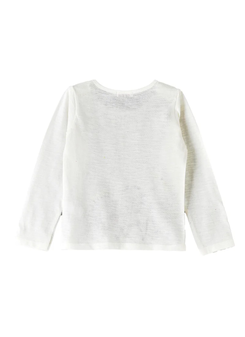 Jelliene Girls White Floral Long Sleeve Top