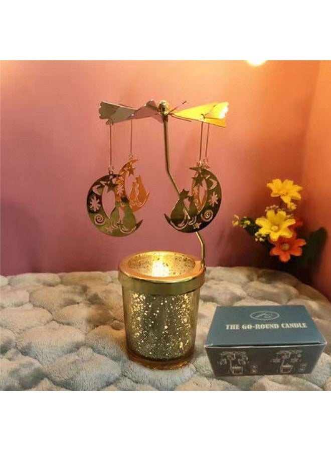 Candle Holder Lamp with 10 Candles, Rotating Aromatherapy Candle Holder Lamp, Home Decoration Atmosphere Light Creative Gift - Image 3