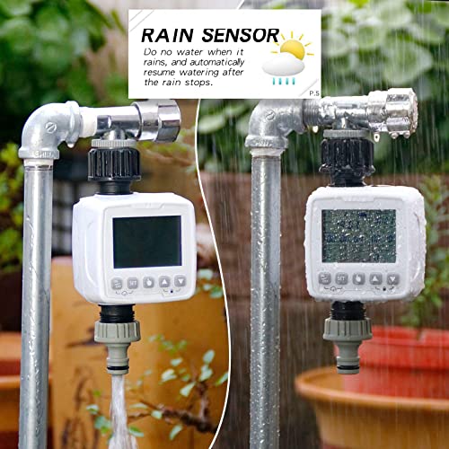 amiciSmart Automatic Irrigation Timer Switch, Intelligent Plant Watering System with Rain Sensor, 6 Program Settings, Child Lock and 4xAAA Battery (Included) - Image 5