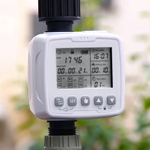 amiciSmart Automatic Irrigation Timer Switch, Intelligent Plant Watering System with Rain Sensor, 6 Program Settings, Child Lock and 4xAAA Battery (Included) - Image 4