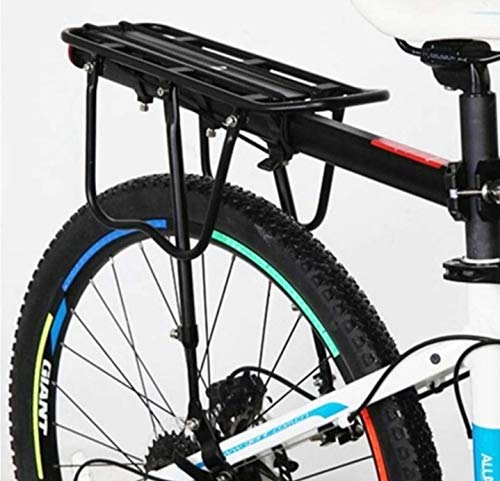 Fastped Quick Release Aluminum Bicycle Rear Seat Rack Adjustable Mountain Bike Luggage Carrier With Reflector, Black - Image 2