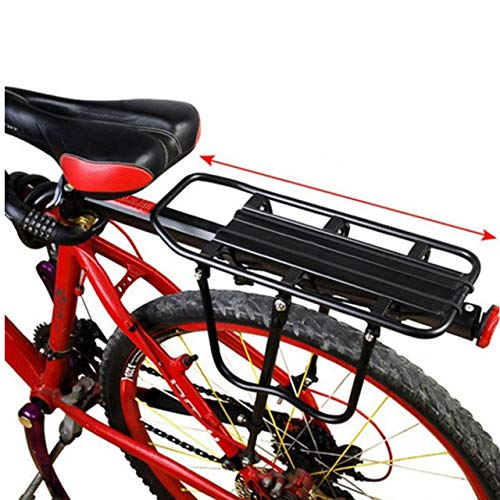Fastped Quick Release Aluminum Bicycle Rear Seat Rack Adjustable Mountain Bike Luggage Carrier With Reflector, Black - Image 3