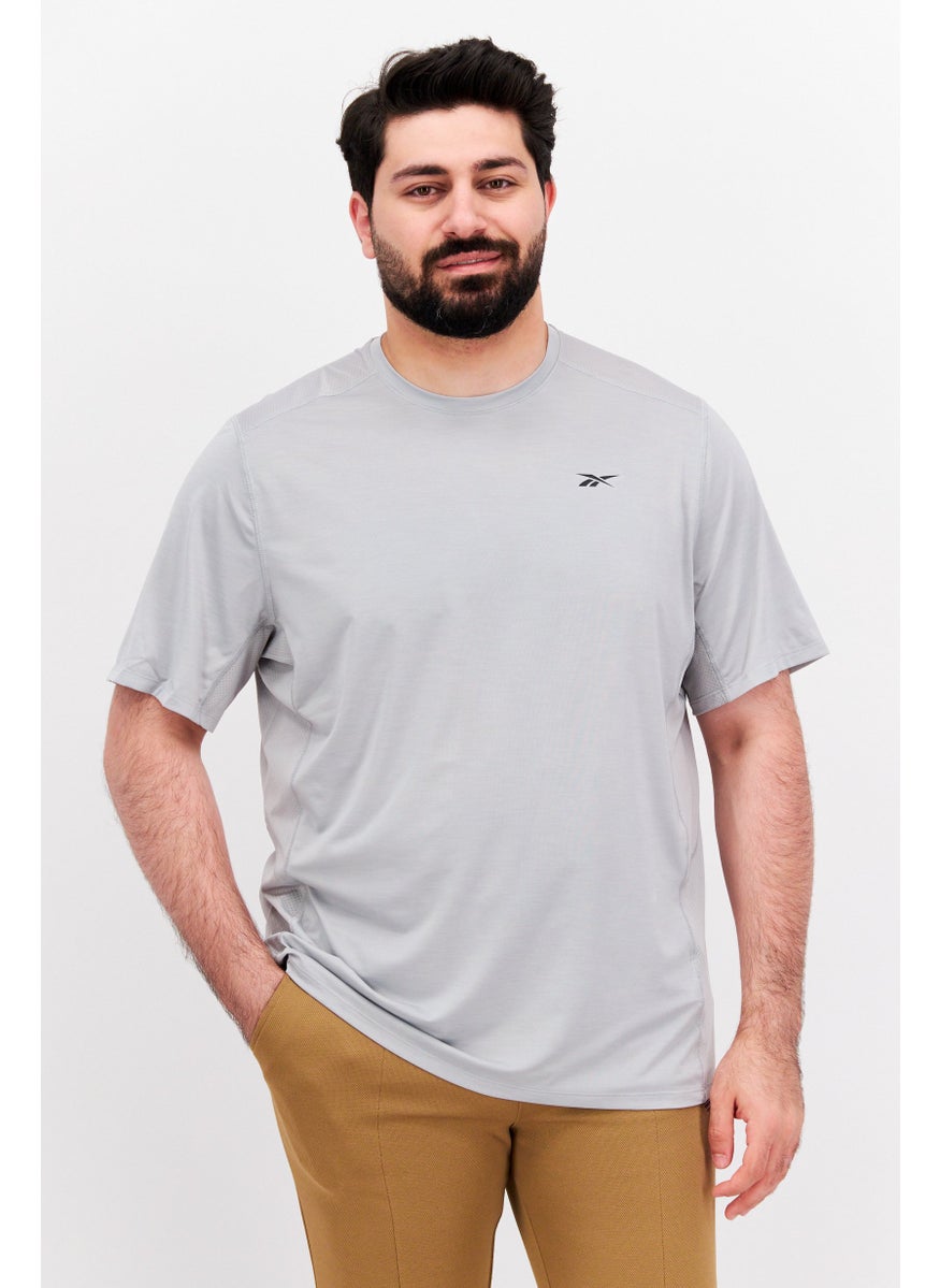 Reebok Men Sportswear Fit Training T-shirt, Grey  - Image 1