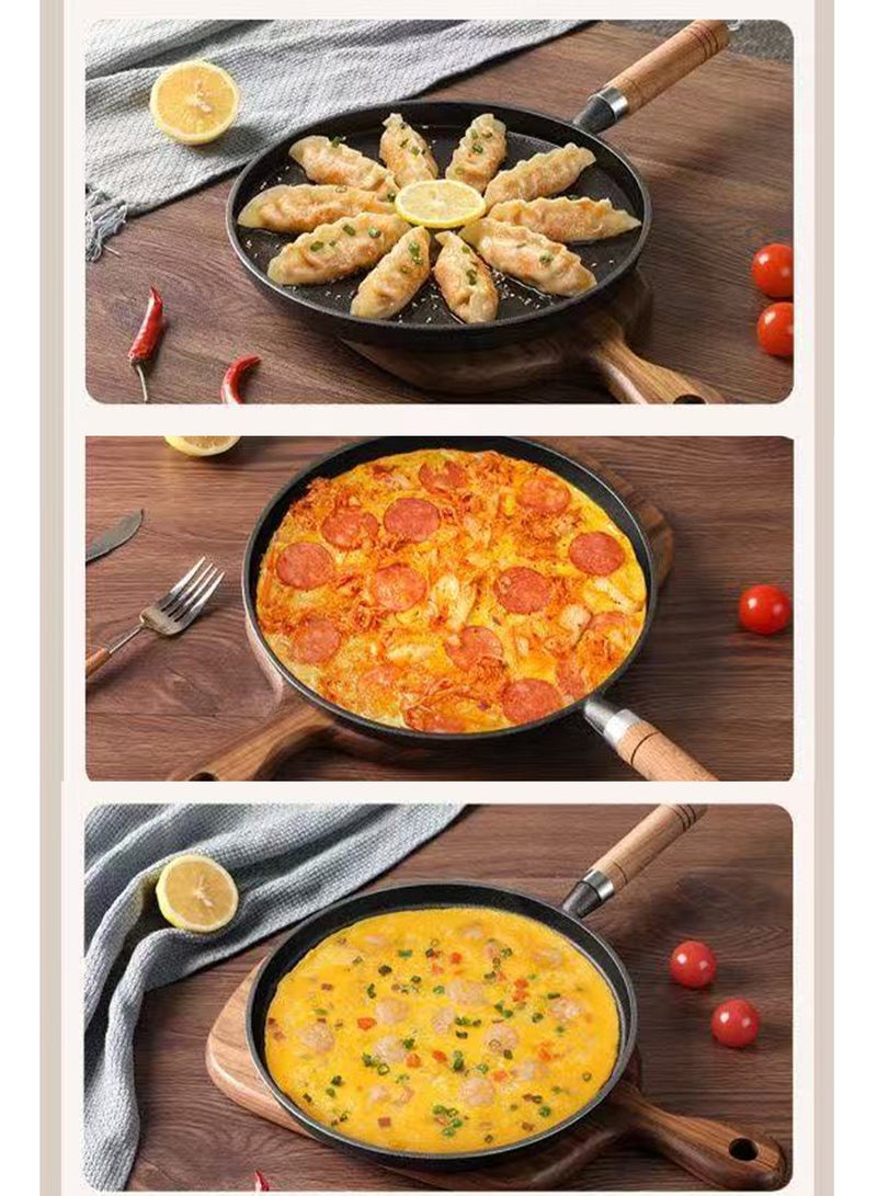 Non-Stick Frying Pan, 26cm Wooden Handle Fry Pan - Image 5