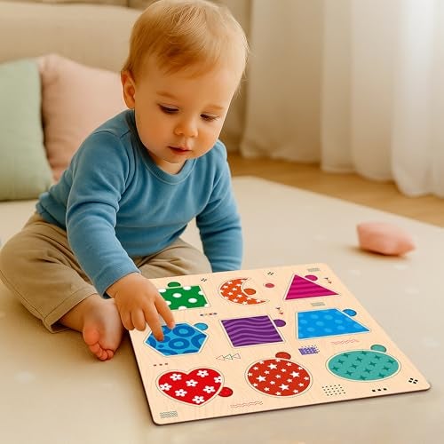 Webby Wooden Learning Puzzle Set | Educational Montessori Toys with Shapes, Fruits and Transport Vehicles | Set of 3 Puzzles for Kids - Image 3
