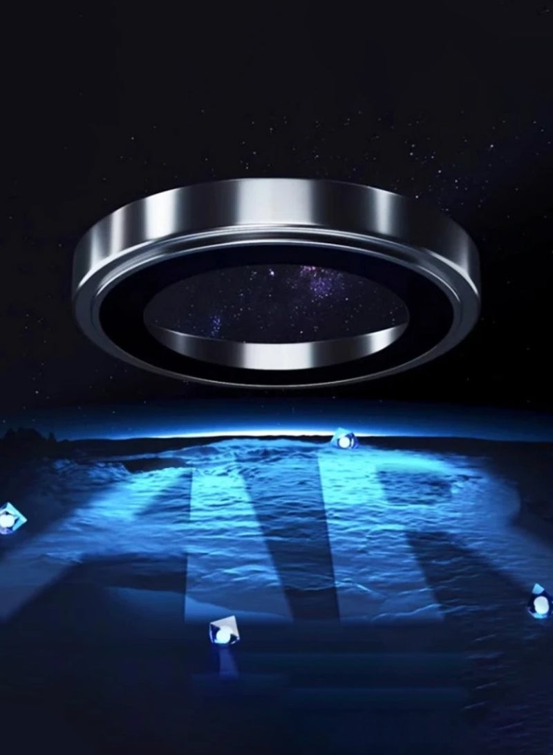 Wtech Xiaomi Redmi 15 5G 2025 Premium Alloy Ring Camera Lens Tempered Glass Protector Shield (MLGICR) - Clear/Black - Image 4