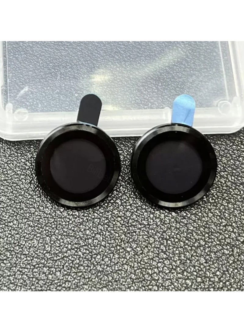 Wtech Xiaomi Redmi 15 5G 2025 Premium Alloy Ring Camera Lens Tempered Glass Protector Shield (MLGICR) - Clear/Black - Image 2