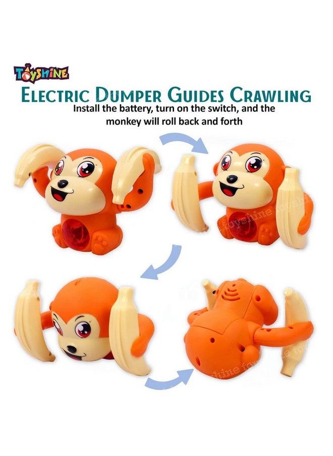 Toyshine - Dancing And Spinning Rolling Doll Tumble Monkey Toy Banana Monkey With Musical Toy With Light And Sound Effects - Image 1