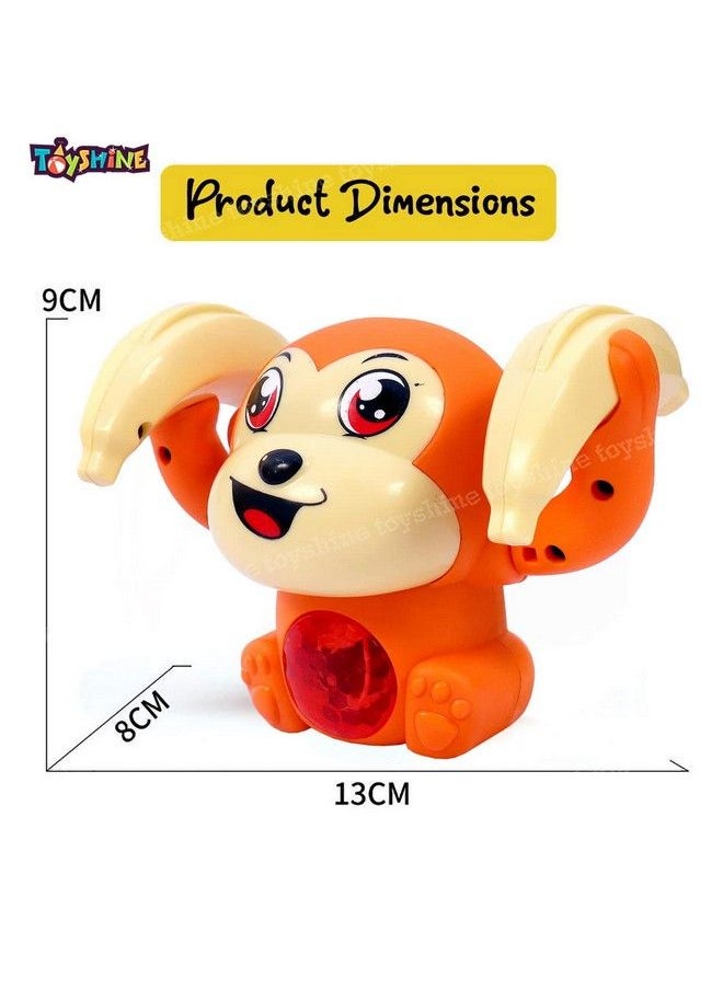 Toyshine - Dancing And Spinning Rolling Doll Tumble Monkey Toy Banana Monkey With Musical Toy With Light And Sound Effects - Image 1