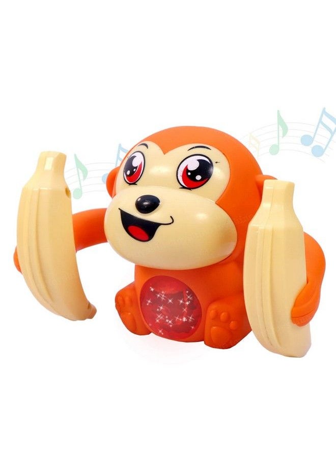 Toyshine - Dancing And Spinning Rolling Doll Tumble Monkey Toy Banana Monkey With Musical Toy With Light And Sound Effects - Image 1