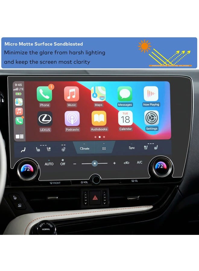 INNOSURE حماية شاشة زجاجية لسيارة لكزس NX 2022 2023 2024 / NX350 / NX350h / NX450h+ / NX450h+F Sport بحجم 14 بوصة مع خاصية مضادة للتوهج (مات) - Image 4